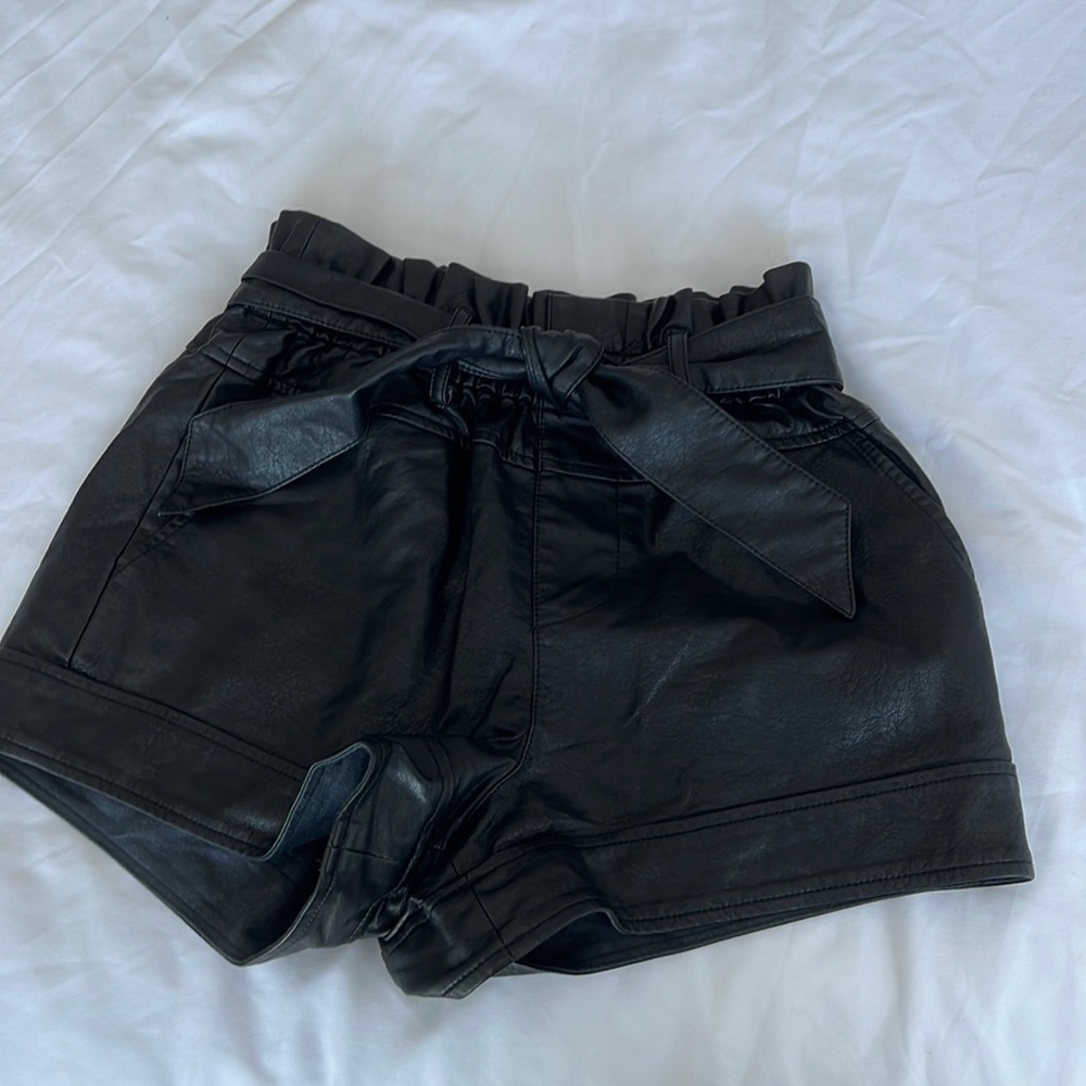 BDG vegan leather shorts